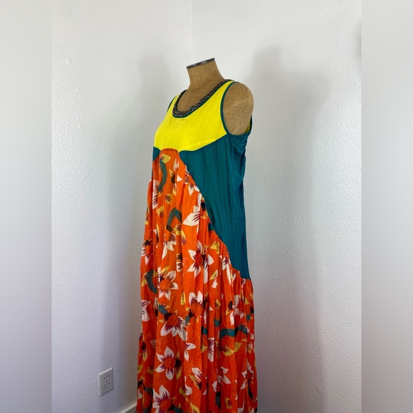 New Mimi Liberte’ Dress Michel Klein 36 FR Drop Back Gauzy Cotton Bold Beautiful - Picture 4 of 16